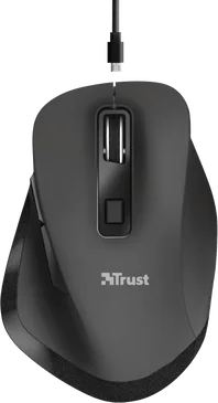 Trust Fyda rechargeable wireless Comfort Mouse black, USB