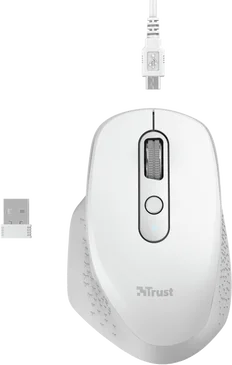 Trust Ozaa rechargeable wireless Mouse white, USB