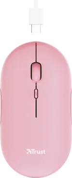 Trust puck wireless Mouse pink, USB/Bluetooth