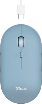 Trust puck wireless Mouse blue, USB/Bluetooth