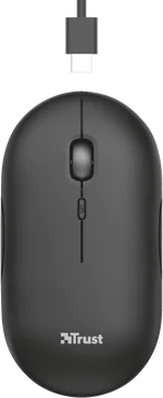 Trust puck wireless Mouse black, USB/Bluetooth