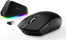 Attack Shark G3Pro Tri-mode wireless Gaming Mouse with charging station, Black, USB/Bluetooth