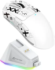 Attack Shark X11 wireless Gaming Mouse white, incl. Grip Tape, USB/Bluetooth