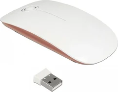 DeLOCK desktop mouse белый/розовый золотой, USB