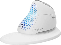 DeLUX Seeker wireless Ergonomic vertical Mouse, белый, USB/Bluetooth
