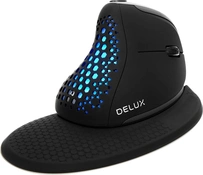 DeLUX Seeker wireless Ergonomic vertical Mouse, черный, USB/Bluetooth