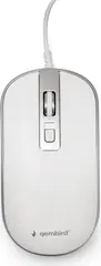 Gembird Optical Mouse 4B-06 white/silver, USB