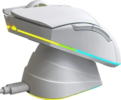 Klim Blaze Pro rechargeable wireless RGB with charging station, белый, USB