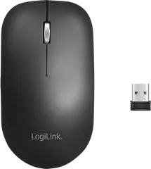 LogiLink Lightweighted wireless travel Mouse black, USB