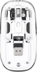 Manhattan прозрачный rechargeable wireless Mouse, прозрачный/белый, USB