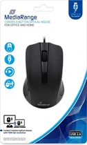 MediaRange 3-button Optical Mouse, черный, USB