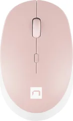 Natec Harrier 2 wireless Mouse white/pink, Bluetooth