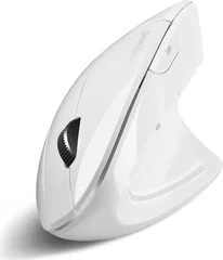 Perixx PERIMICE-813, white, vertical, right hander, USB/Bluetooth