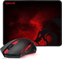 Redragon M601-3 Centrophorus черный/красный, incl. mousepad, USB