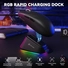 Attack Shark G3Pro Tri-mode wireless Gaming Mouse with charging station, Black, USB/Bluetooth