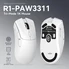 Attack Shark R1 wireless Gaming Mouse черный, incl. Grip Tape, USB/Bluetooth