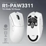Attack Shark R1 wireless Gaming Mouse белый, incl. Grip Tape, USB/Bluetooth
