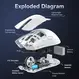 Attack Shark X11 wireless Gaming Mouse red, USB/Bluetooth