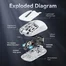 Attack Shark X6 wireless Gaming Mouse черный, incl. Grip Tape, USB/Bluetooth