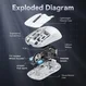 Attack Shark X6 wireless Gaming Mouse white, USB/Bluetooth