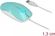 DeLOCK LED mouse turquoise, USB