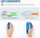 DeLUX Seeker wireless Ergonomic vertical Mouse, blue, USB