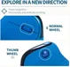 DeLUX Seeker wireless Ergonomic vertical Mouse, blue, USB