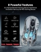 GravaStar Mercury M1 Pro wireless Gaming Mouse, Battle Worn Edition, Silver Mist, USB/Bluetooth