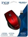 Inca IWM-500GLK wireless Mouse red/black, USB
