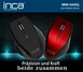 Inca IWM-500GLK wireless Mouse red/black, USB