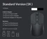 Keychron M3 Lite wireless Mouse black, USB/Bluetooth