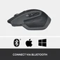 Logitech MX Master 2S Bluetooth Edition, graphite, USB/Bluetooth