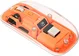 Manhattan transparent rechargeable wireless Mouse, transparent/orange, USB