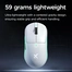 Mchose A7 Pro 8K Lightweight wireless Gaming Mouse, white, USB/Bluetooth
