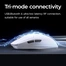 Mchose A7 Pro 8K Lightweight wireless Gaming Mouse, white, USB/Bluetooth