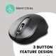 Perixx PERIMICE-722B wireless Optical Mouse black, USB