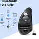 Perixx PERIMICE-813, black, vertical, right hander, USB/Bluetooth
