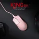 Redragon M996 K1NG 8K Ultra-Lightweight wired Gaming Mouse pink, USB
