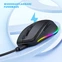 Seenda rechargeable wireless RGB Mouse with Jiggler function, черный, USB