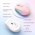 Seenda rechargeable wireless RGB Mouse with Jiggler function, розовый, USB
