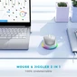 Seenda rechargeable wireless RGB Mouse with Jiggler function, серебро/белый, USB