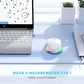 Seenda rechargeable wireless RGB Mouse with Jiggler function, белый, USB