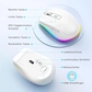Seenda rechargeable wireless RGB Mouse with Jiggler function, белый, USB