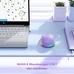 Seenda rechargeable wireless RGB Mouse with Jiggler function, фиолетовый, USB
