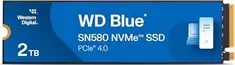 Western Digital WD Blue SN580 NVMe SSD 2TB, M.2 2280 / M-Key / PCIe 4.0 x4