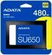 ADATA Ultimate SU650 480GB, 2.5" / SATA 6Gb/s