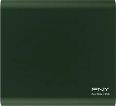 PNY Pro Elite Portable SSD, Dark Green, 250GB, USB-C 3.1