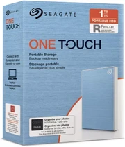 Seagate One Touch Portable HDD with Password, Light Blue, 1TB, +Rescue, USB 3.0 Micro-B