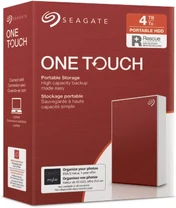 Seagate One Touch Portable HDD, Red, 4TB, +Rescue, USB 3.0 Micro-B