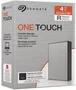 Seagate One Touch Portable HDD with Password +Rescue, Silver, 4TB...
